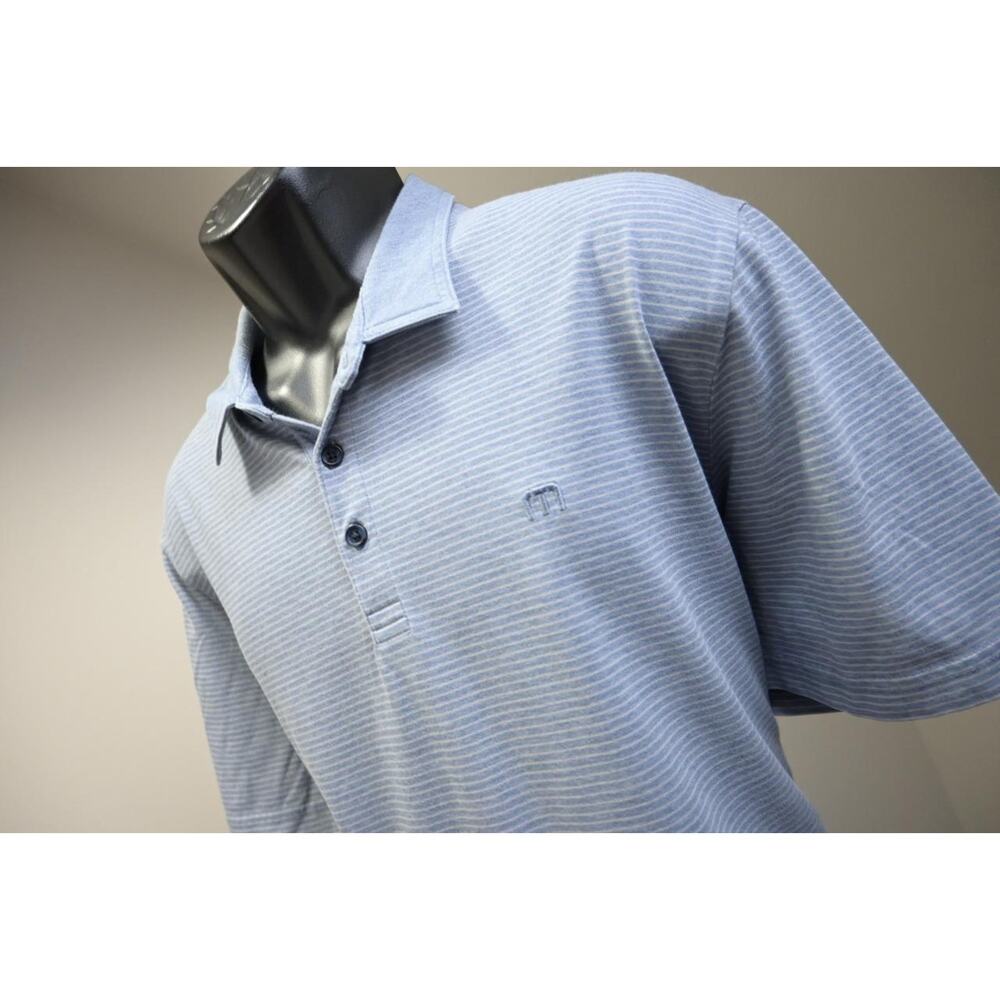 Travis Mathew Golf Polo Striped Pima Poly Stretch Golf Shirt Mens Size 2XL XXL